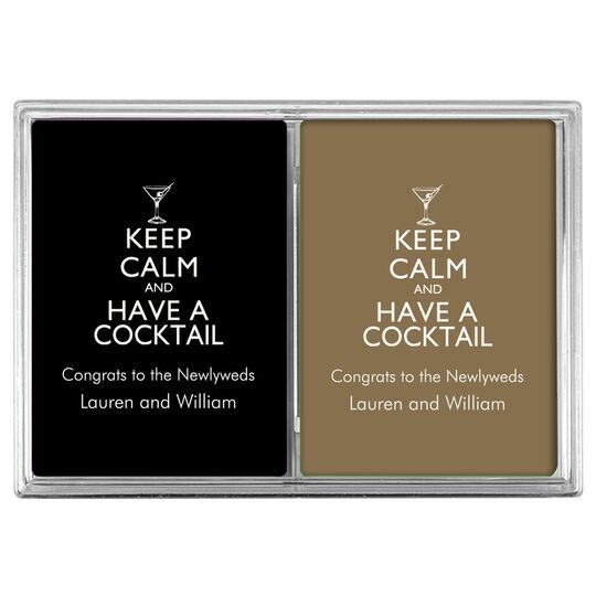 Keep Calm and Have a Cocktail Double Deck Playing Cards